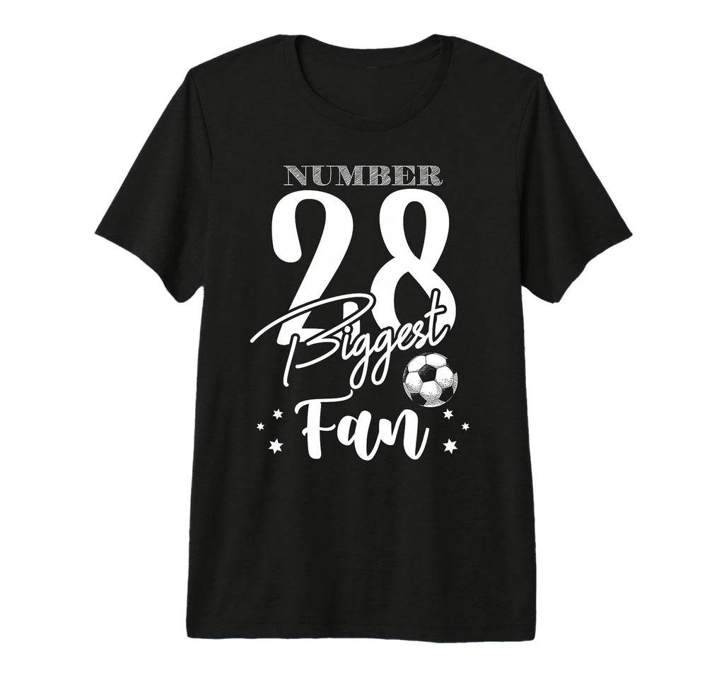 Number 28 Biggest Fan Soccer Player Family Cheer Game Day Premium Tri-Blend T...