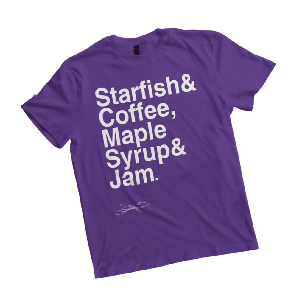 Starfish and Coffee T-Shirt With Authentic Susannah Melvoin Signature - Unisex