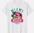 Retro Cool Miami Beach Florida Beaches Palm Gift Unisex T-Shirt