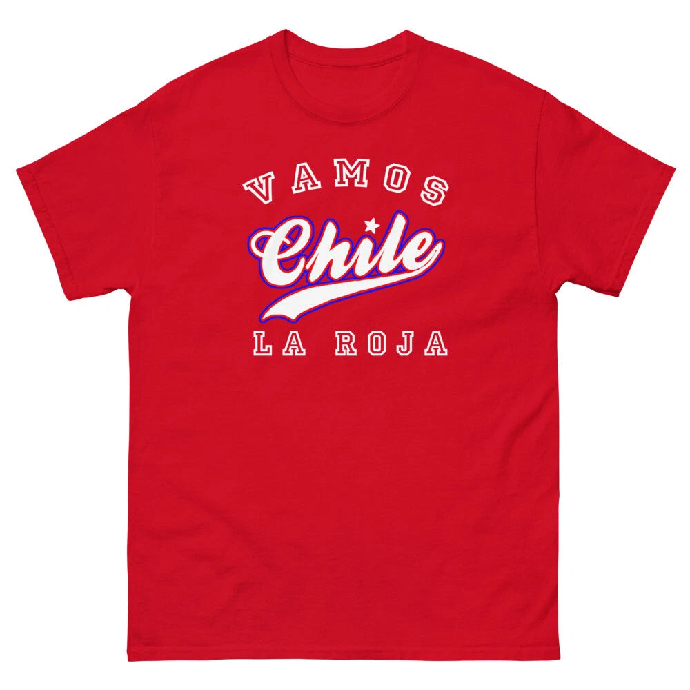 New Chile Vamos La Roja Men's Sizes Supporters Futbol Tee