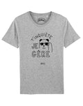 T-Shirt Man short Sleeve Gray, T'Worried I Gere