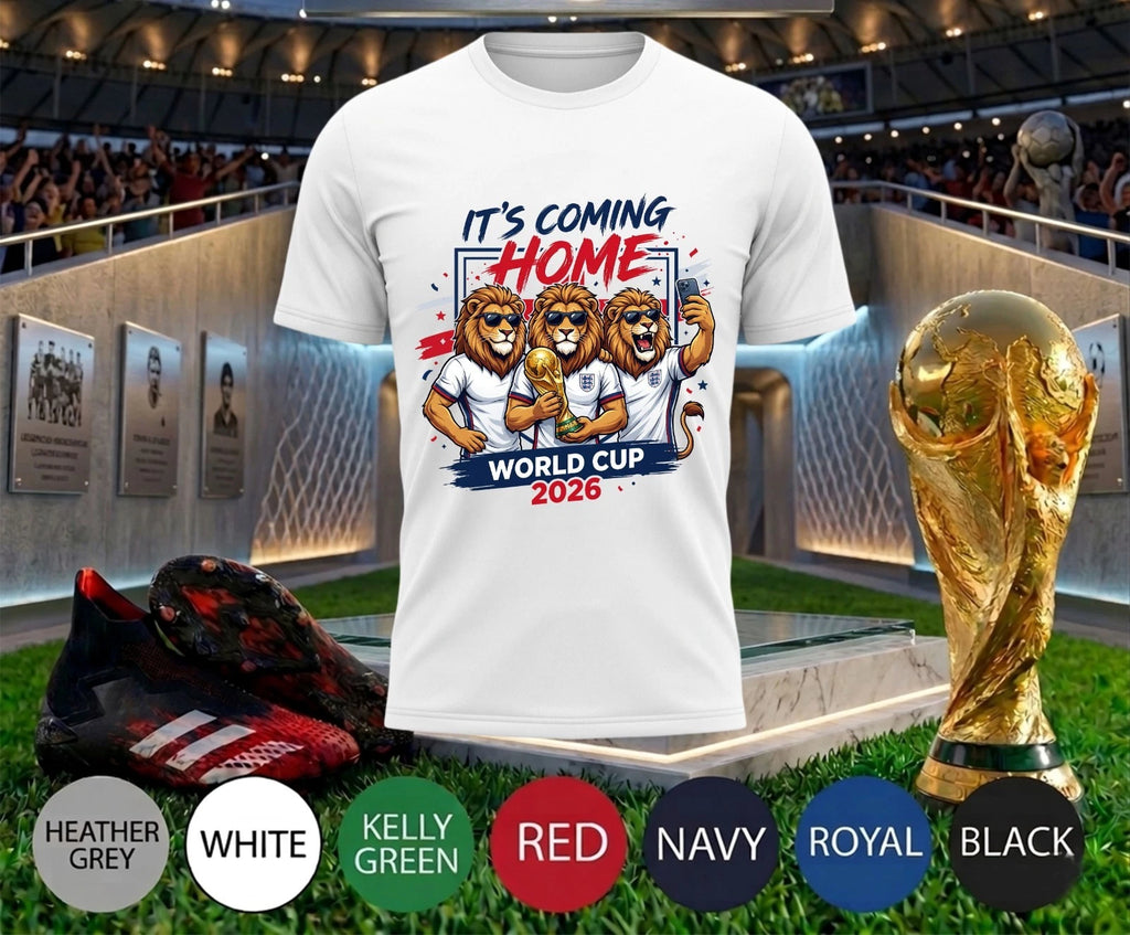 England Football Fan T-Shirt – “It’s Coming Home” Unisex Sports Supporter Tee