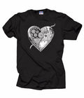 Mechanical Heart T-Shirt Creative Stylish Tee Shirt Robot Heart
