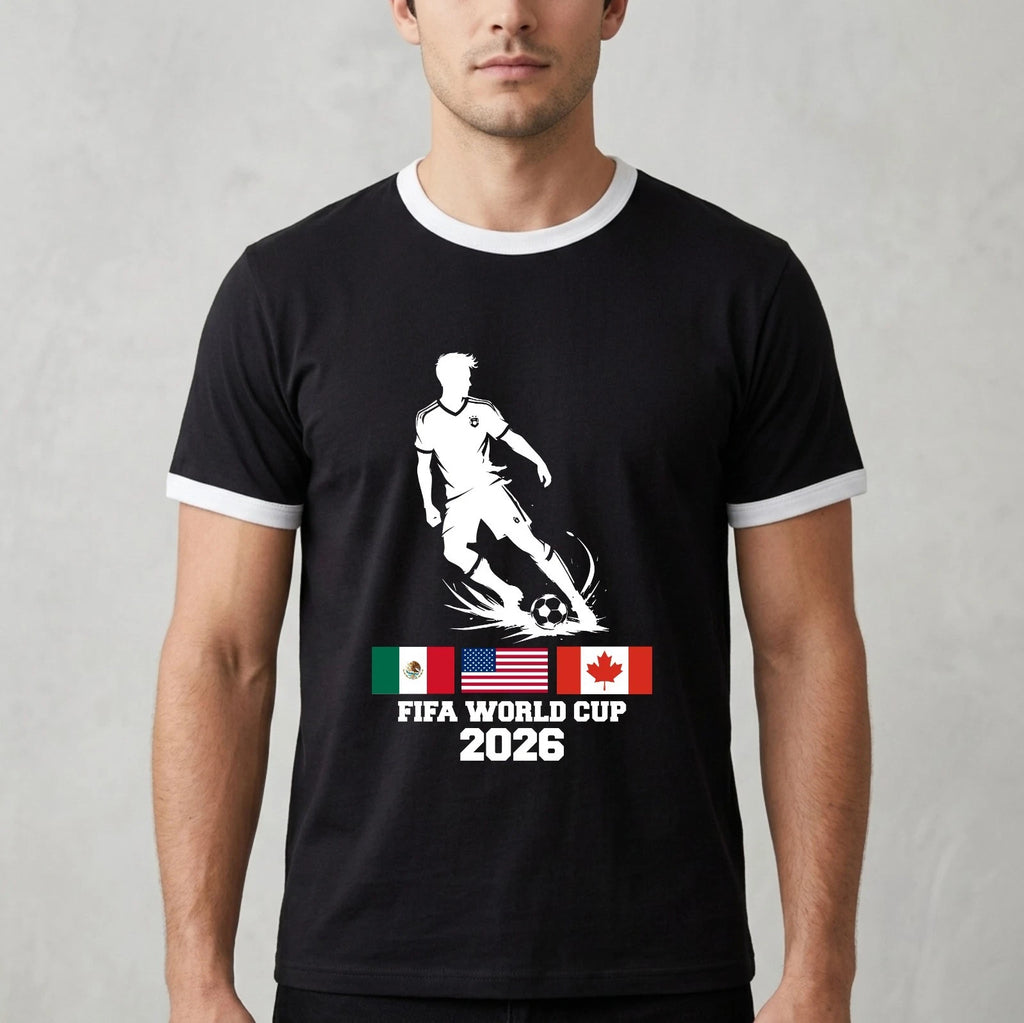 Football Tournament 2026 Player Ringer T-Shirt USA Canada Mexico Sports Gift Top