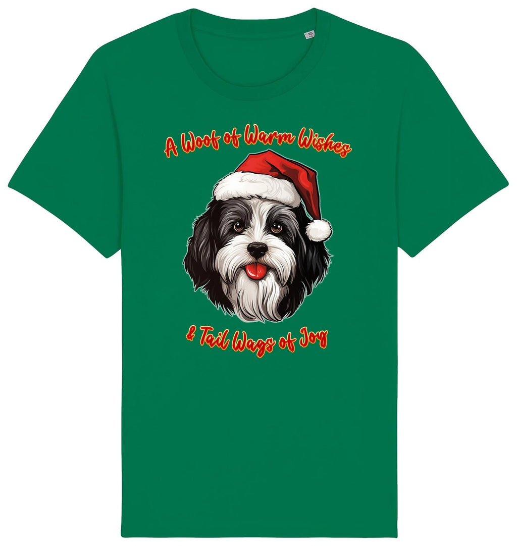 Mens Havanese Christmas T-Shirt Santa Dog Woof Wishes Dogs Pet Animal Clothing