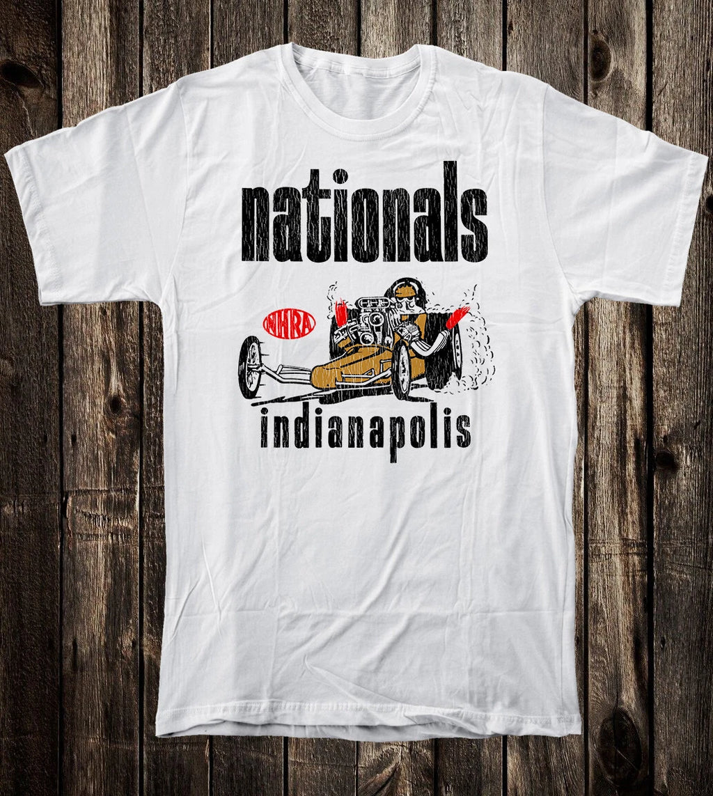 Hot Rod T Shirt Tee United States Drag Racing NHRA Indianapolis Nationals Indy