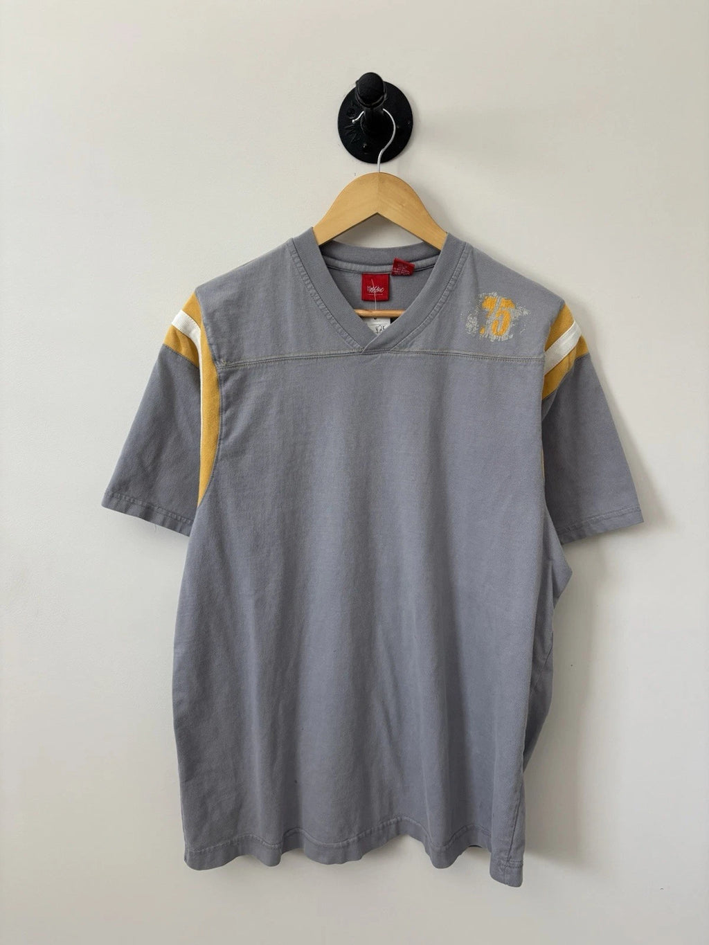 Vintage Mossimo Shirt Mens XL Gray Y2K Rugby Jersey Style