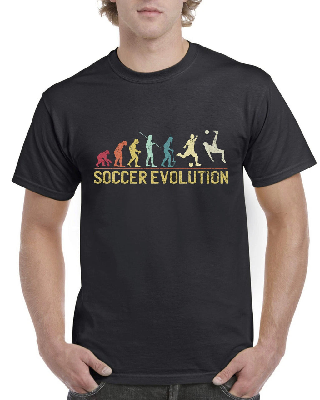 Top Gift T-Shirt for Dad: Evolution of Soccer Sports Cotton Comfort