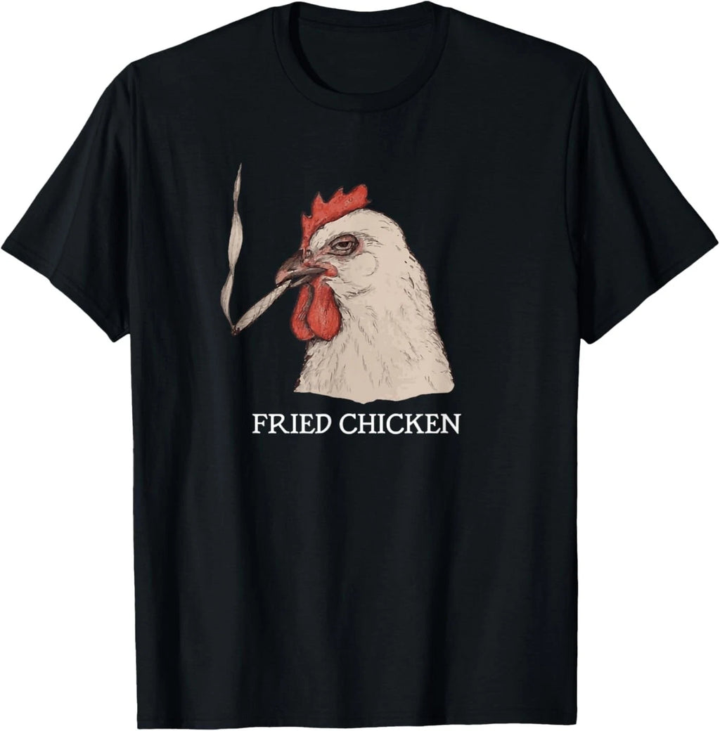 Fried Chicken 420 Smoking Marijuana, Funny Stoner, Weed Meme T-Shirt