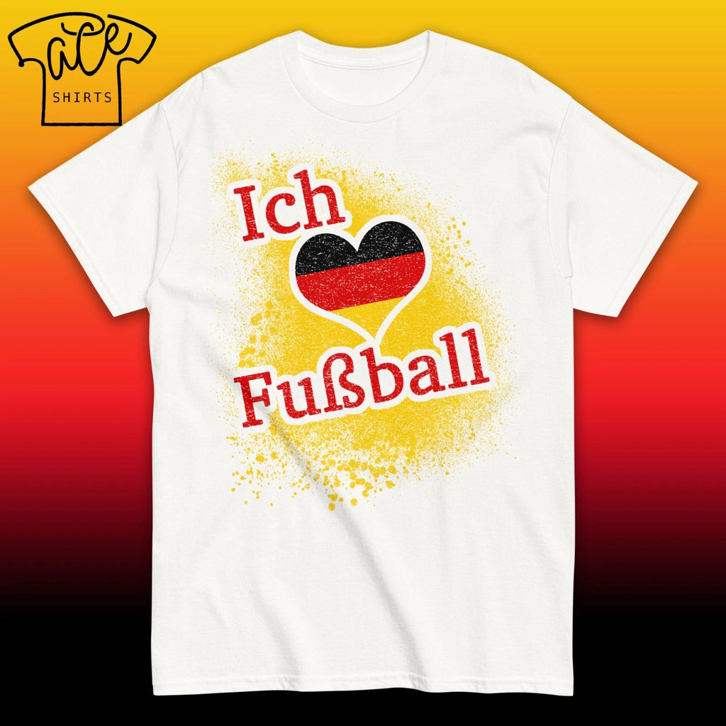 Germany Soccer T-Shirt, Football Fan Shirt, Ich Liebe Fußball German Tee