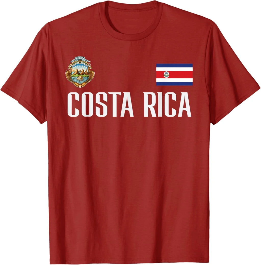 Costa Rica Flag Football Soccer Fan Men Women T-Shirt