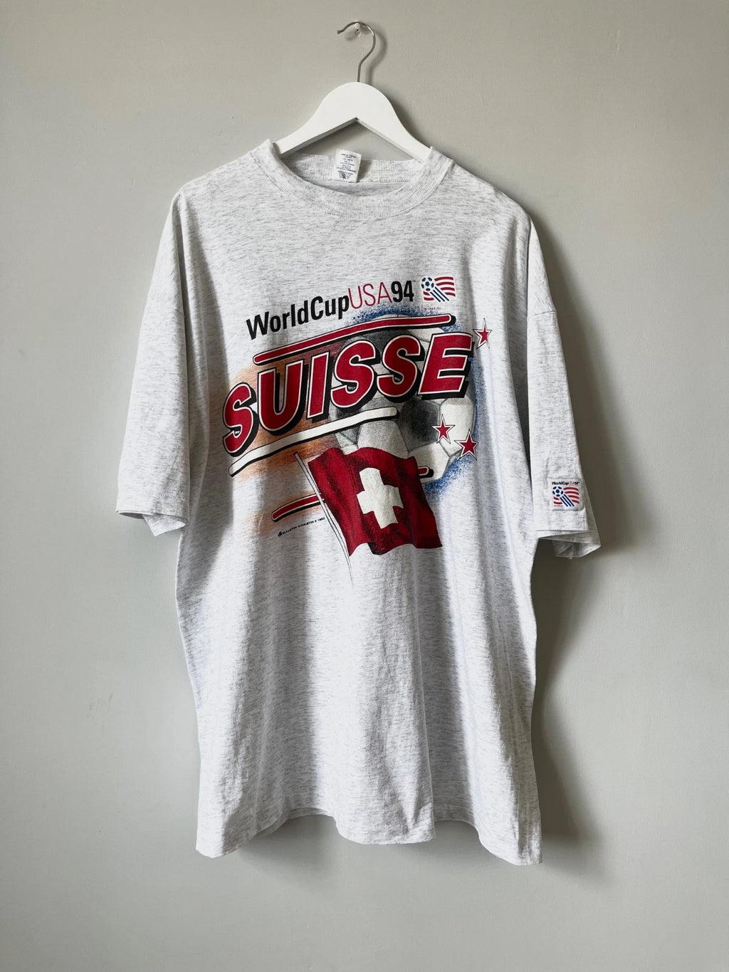 Vintage 1994 Switzerland Soccer Suisse World Cup USA Football Men's T-shirt XL