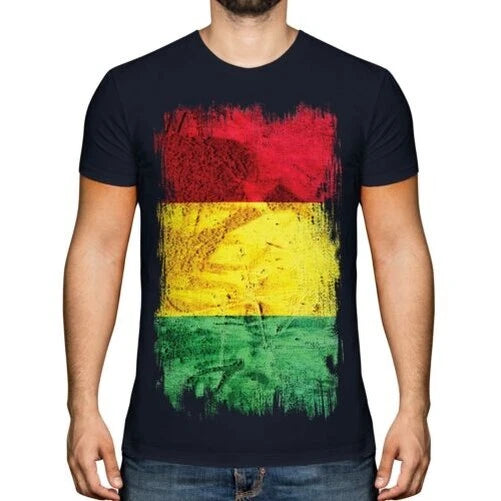 GUINEA GRUNGE FLAG MENS T-SHIRT TEE TOP GUINÉE GUINEAN GINE SHIRT FOOTBALL