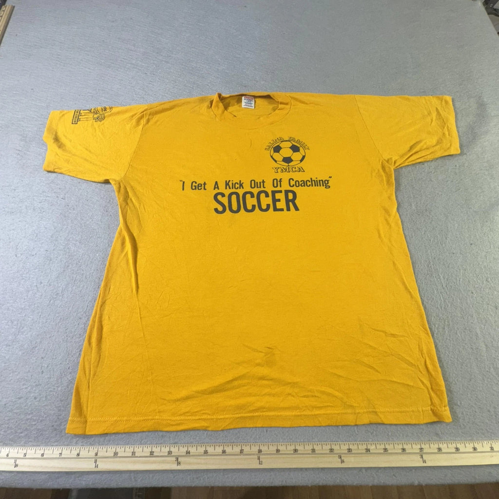 Vintage Salina Family YMCA Shirt Mens Large Soccer Coach Centennial 80s Tee