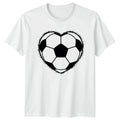 Heart Soccer Ball T-Shirt Sports Lovers Soccer Birthday Gift For Him And Her