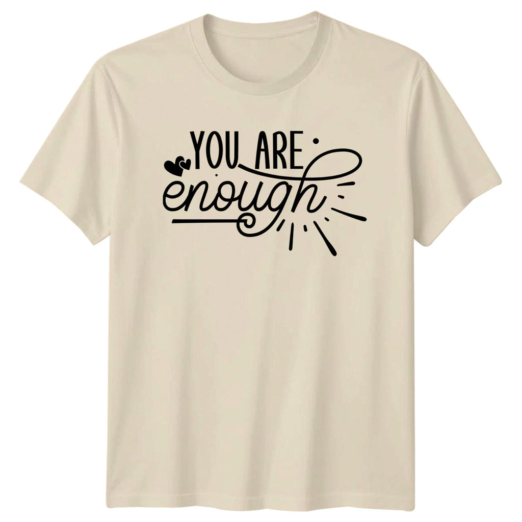 You Are Enough Heart Boho Graphic Slogan T-Shirt