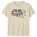 You Are Enough Heart Boho Graphic Slogan T-Shirt