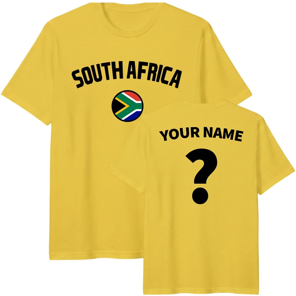 Personalised South Africa football T Shirt, Custom Name and Number Football Tee