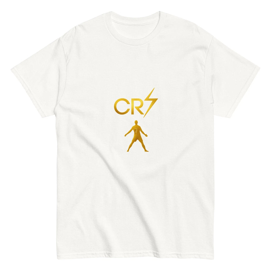 Cristiano Ronaldo Gold 7 Football T-Shirt GOAT Soccer Fan Graphic Tee