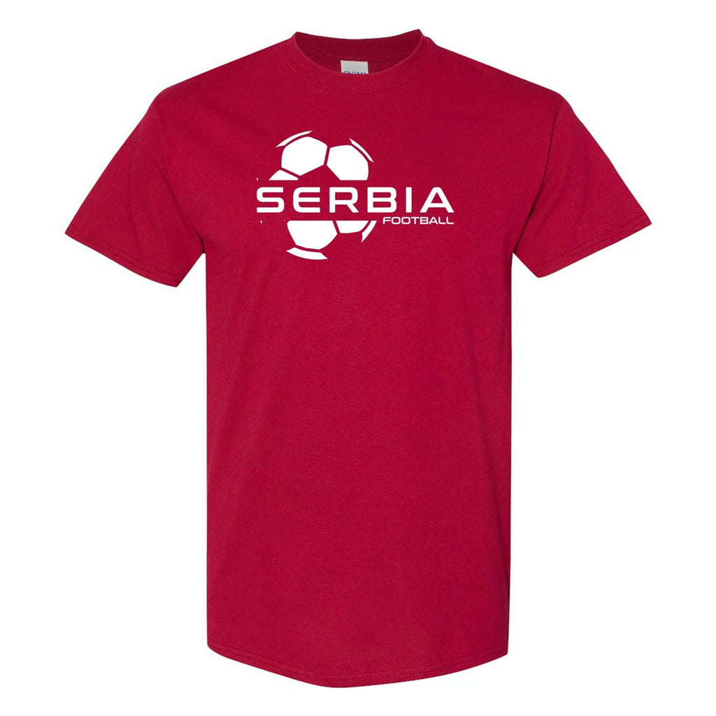 Serbia Football Strike - Soccer Sports Short Sleeve T-Shirt - Cardinal