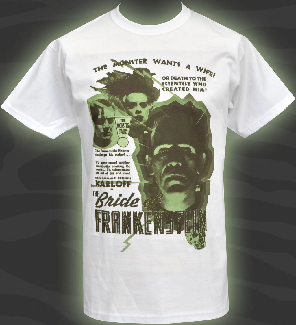 MENS T-SHIRT BRIDE OF FRANKENSTEINS MONSTER CLASSIC GOTHIC HORROR KARLOFF S-5XL