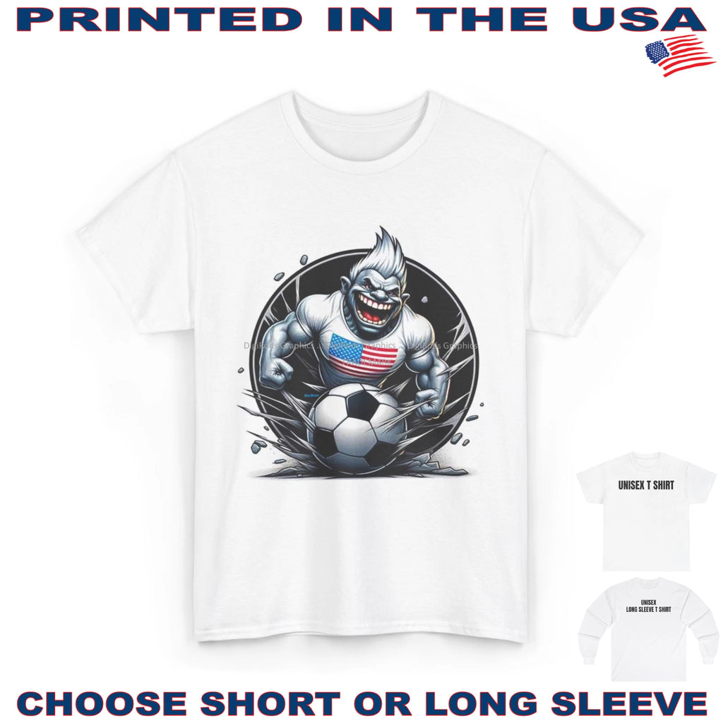 Soccer Team American Troll USA Field Player DigiRods Cartoon T Shirt