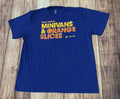 Adidas Soccer Mom T Shirt Here Before Minivans Orange Slices 2XL XXL Blue Rare