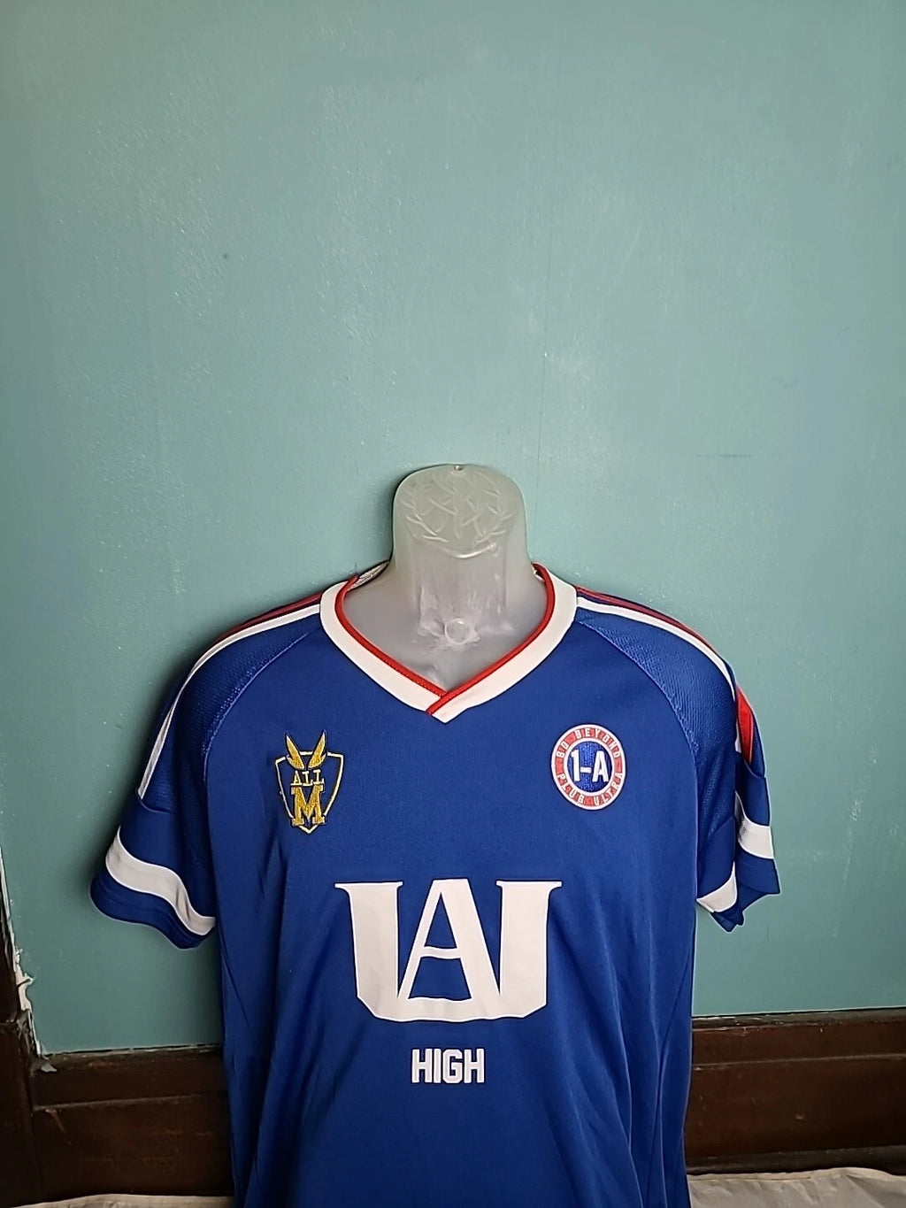 My Hero Academia Shirt Soccer Style Blue Jersey Men's Size XL Beyond Plus Ultra