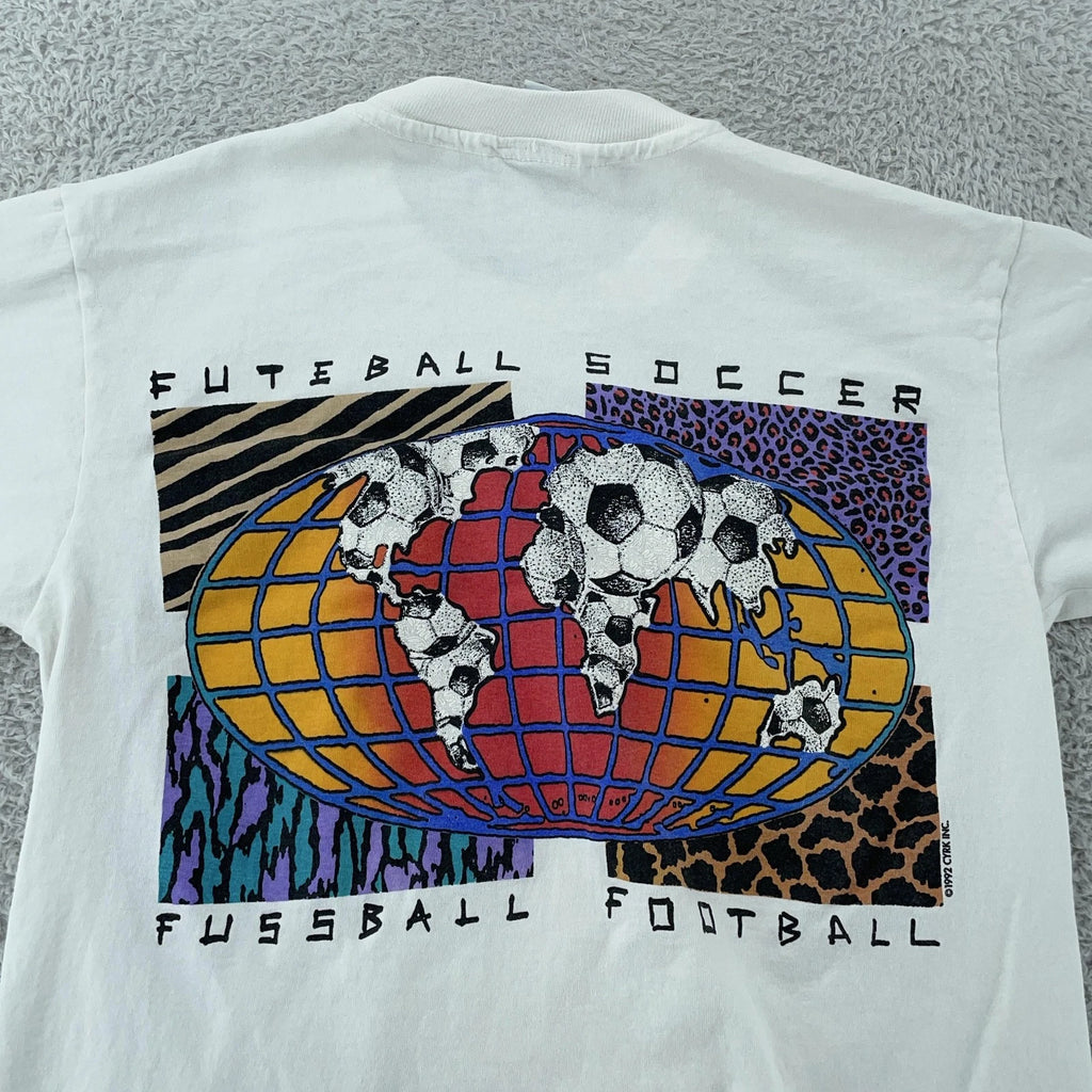 Vintage CYRK Sport Soccer Football World Shirt Mens XS White USA Riunite 90s