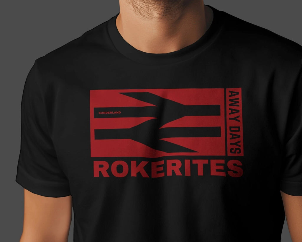 ROKERITES Away Days T-Shirt | Sunderland Black Cats Tyne Wear Seaburn Seaburn