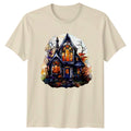 Haunted House Stained Glass T-Shirt Halloween Gift For Him And Her