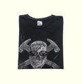 GILDAN VTG Y2K FLAME BORN TO BE BOLD SKULL DISTRESSED BLACK T SHIRT MENs SZ XL