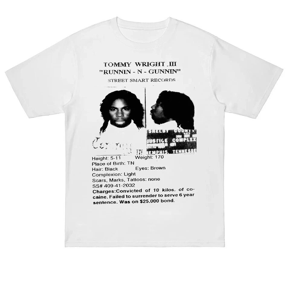Tommy Wright III Runnin N GUNNIN Unisex White Shirt QW47858