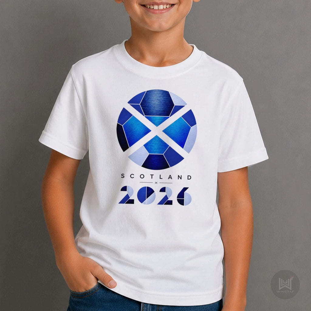 Scotland t shirt football 2026 fan flag Scottish soccer top art ball tee gift