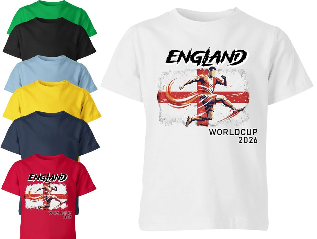 Football World Cup 2026 England Kids Unisex T Shirt Soccer Fan Tee Gift