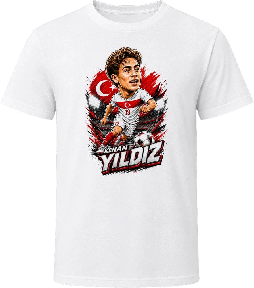 Kenan Yildiz, Turkey Caricature Soccer 2026 T Shirt