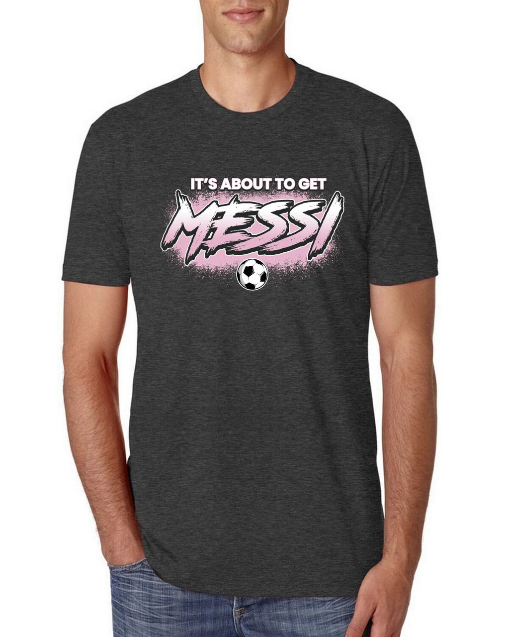 Its About To Get Miami Soccer GOAT Sports Men Premium Tri Blend TShirt