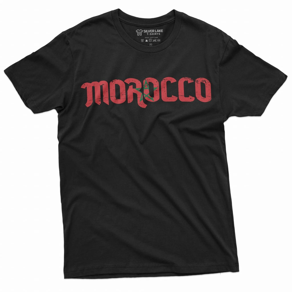 Morocco T-shirt Kingdom of Morocco Flag Tee Mens Shirt Patriotic National Tee
