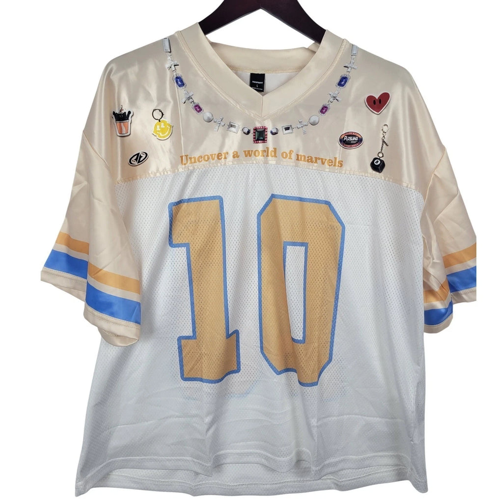 Manfinity Shein Men's Jersey Number 10 Graphic Print Short Sleeve Top
