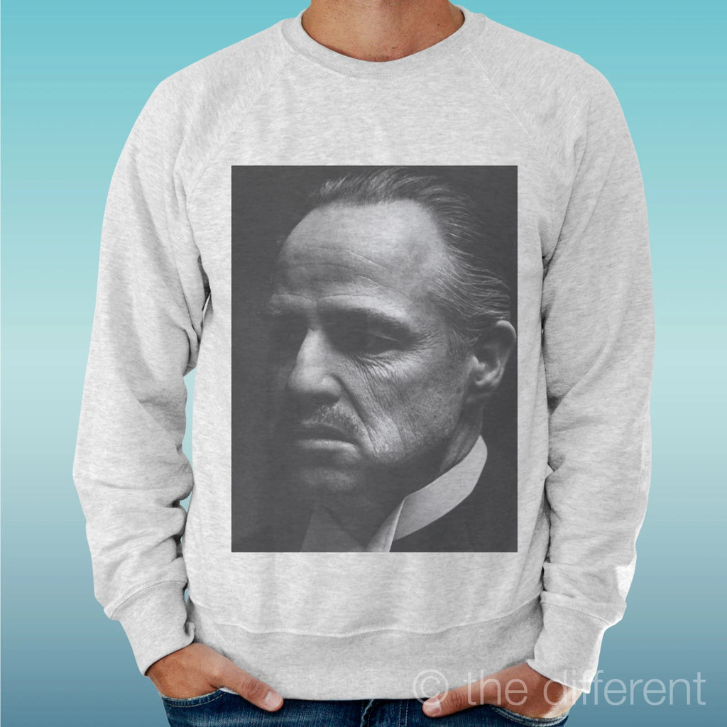 Felpa Man Light Sweater Light Grey " Marlon Brando The Godfather "