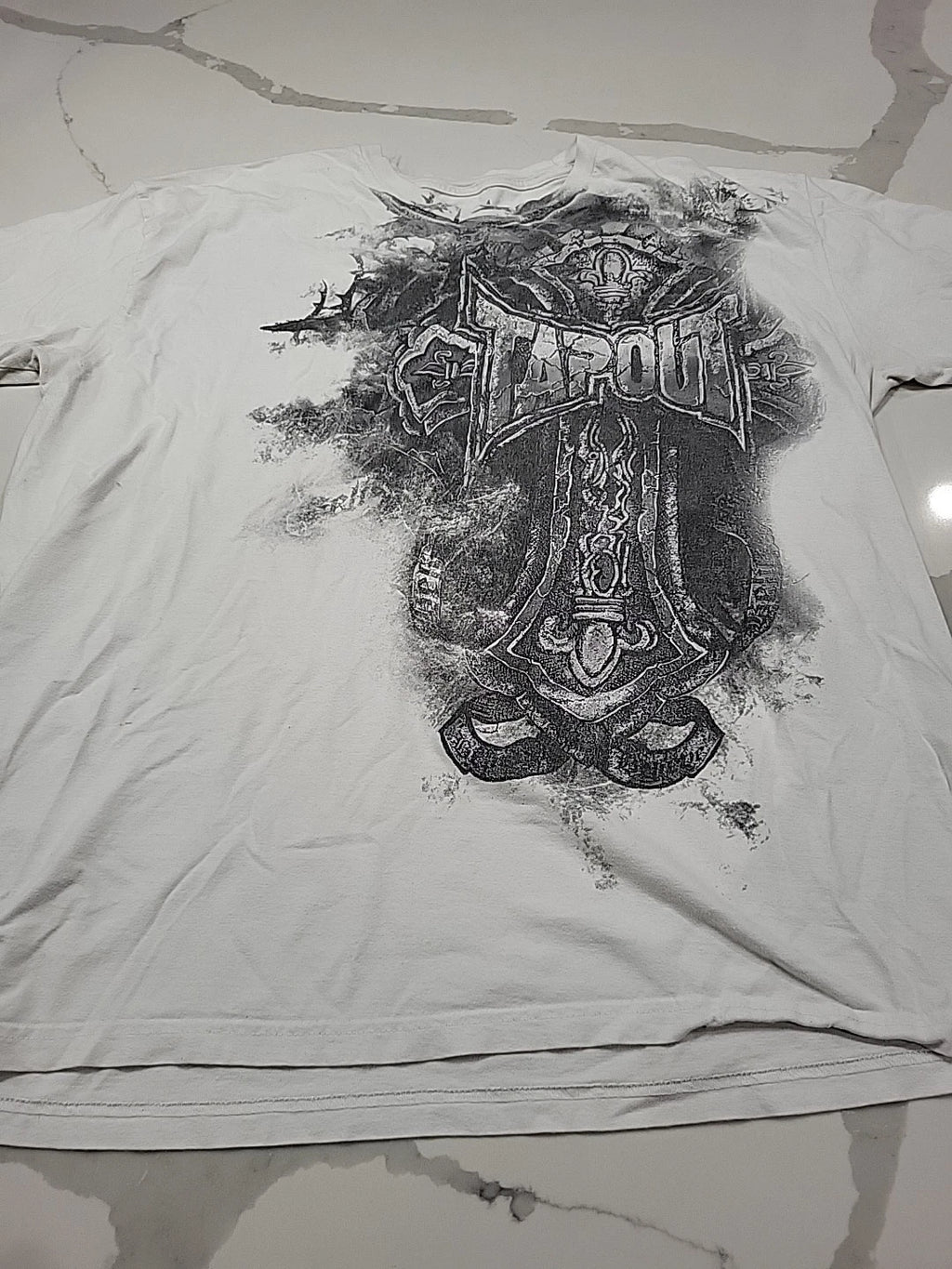 Vintage Tapout Y2k White Unisex Sleeve T Shirt Size Adult XL