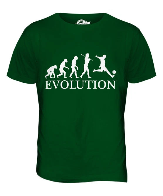 FOOTBALLER EVOLUTION OF MAN MENS T-SHIRT TEE TOP GIFT SOCCER
