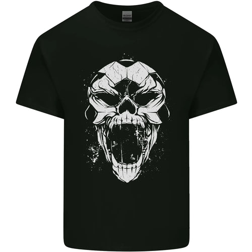 A Football Skull Footy Soccer Mens Cotton T-Shirt Tee Top