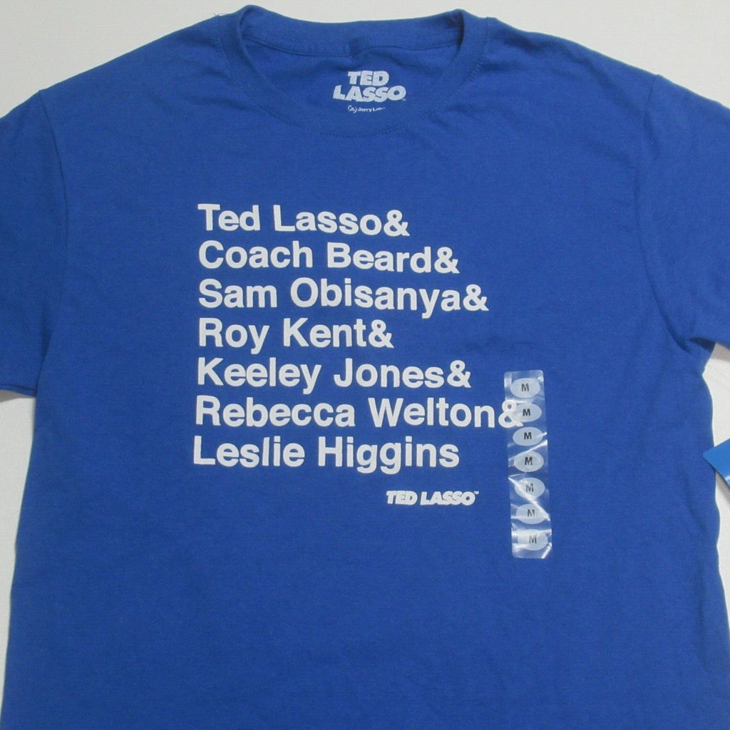 NWT Ted Lasso T-Shirt TV Show Soccer Comedy Coach Beard Roy Kent Blue Medium