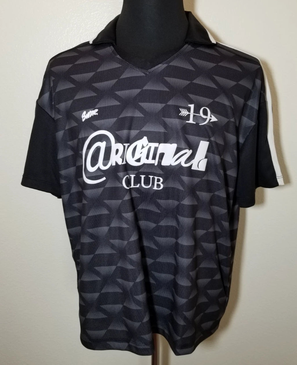 Ricky Singh Mens Small Black Gray Soccer Shirt Outdoor Sports Original Club NWT