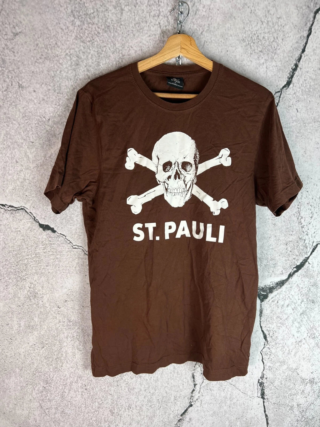 Vintage St Pauli Soccer Team Football Tshirt Skull Spell Out Logo M