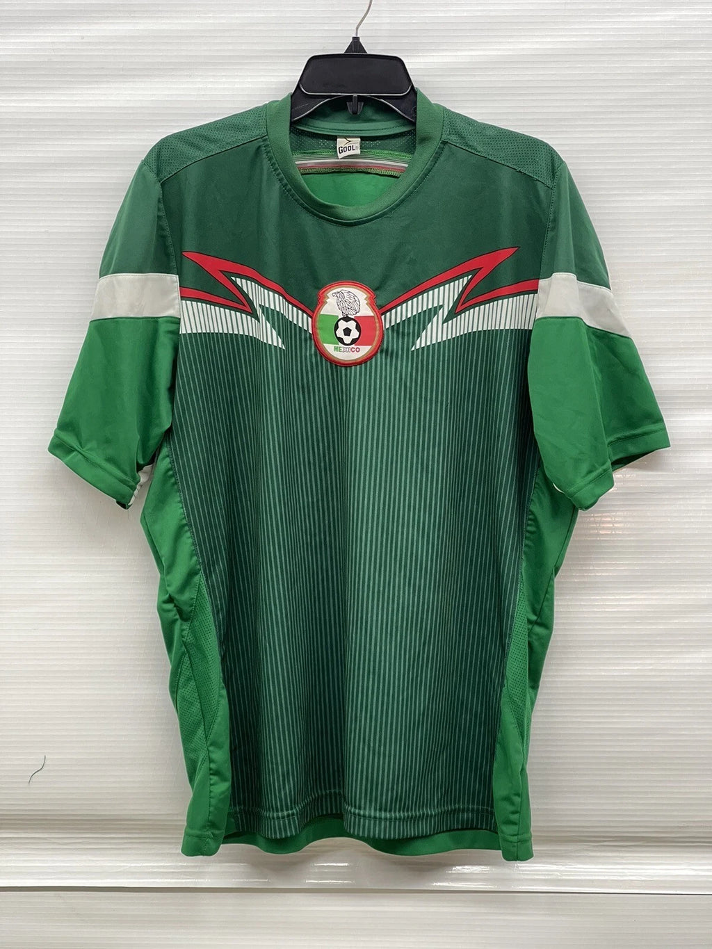 Large Federacion Mexicana Futbol Soccer Jersey T-Shirt Adult Green Gool Mexico