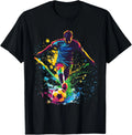 Soccer Ball Football Player and Fan Graphic T-Shirt