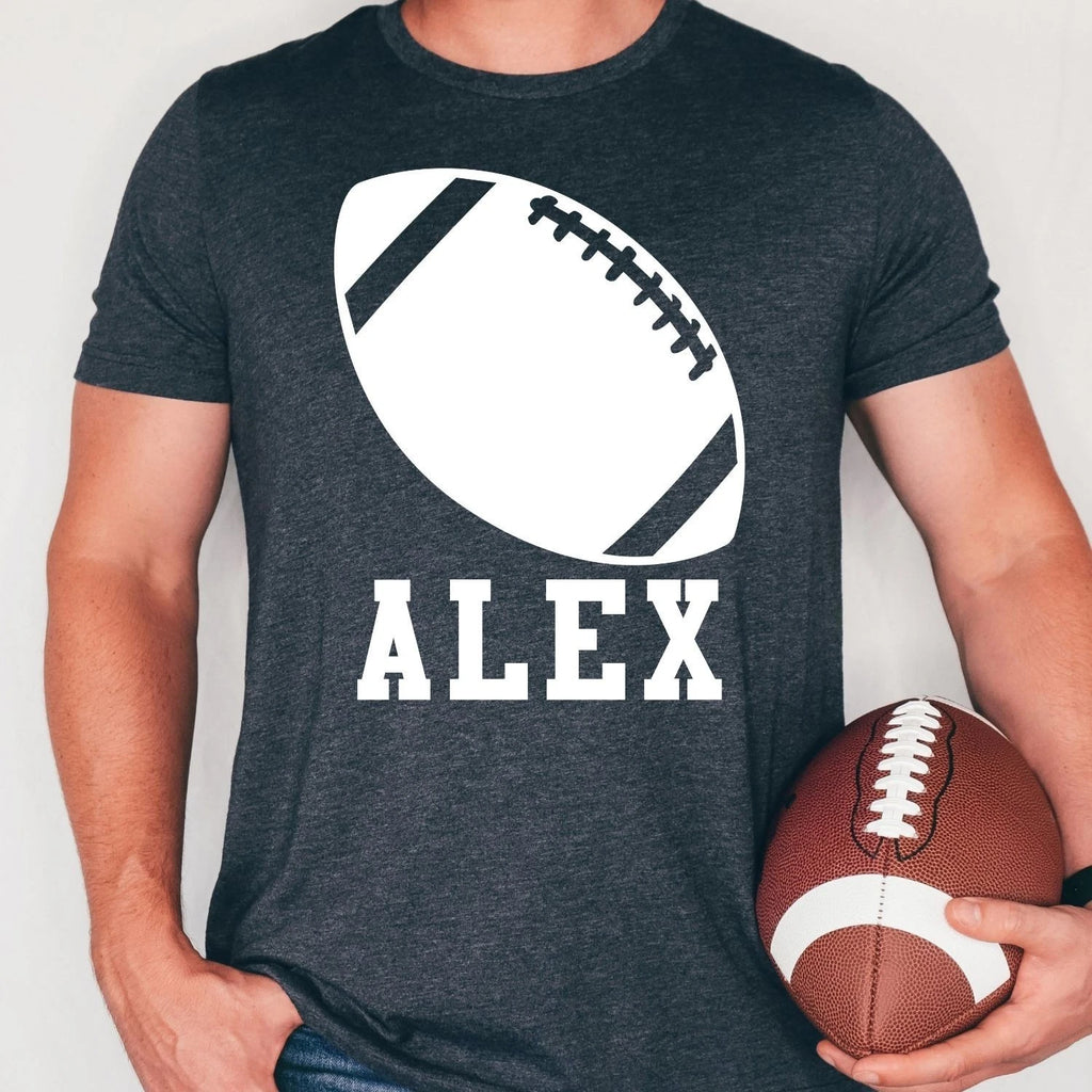Personalised Football Shirt Custom Name Sports Tee Team Gift For Him Xmas Tops