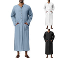 Stylish Middle Eastern Thobe with Pockets For Men Flowing Design Cultural Dress